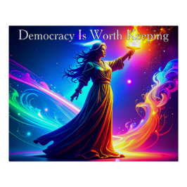 Lady Liberty Democracy Is Worth Keeping Poster