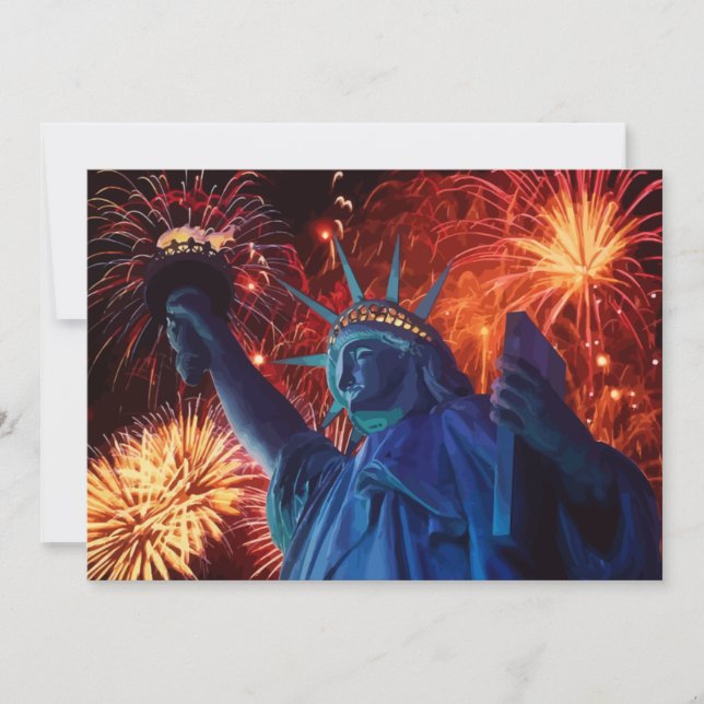 Lady Liberty Einladungen (Vorderseite)