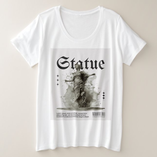 Lady Liberty: Frauenstatue des T - Shirt der Freih (Design vorne)