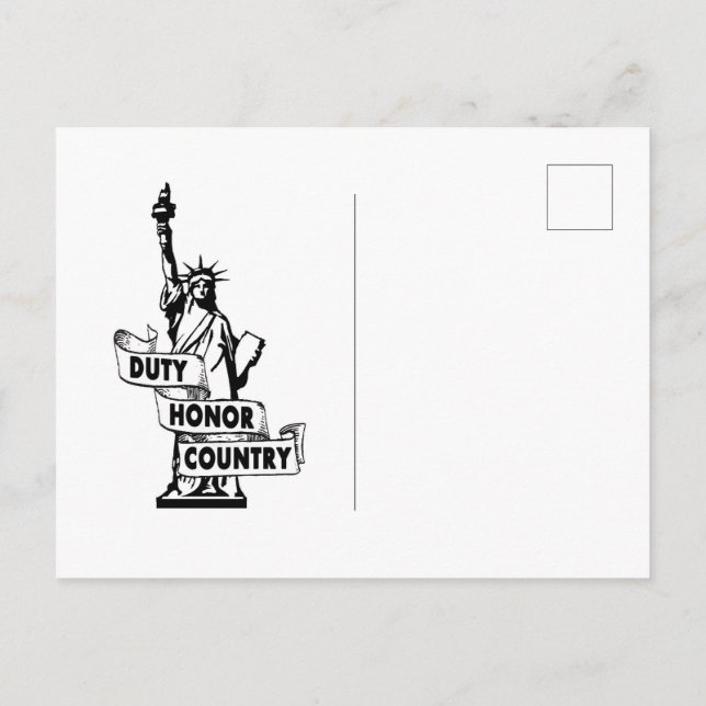Lady Liberty - Honorarland Postkarte (Rückseite)