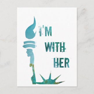Lady Liberty Ich bin mit ihrer Protest Postkarte