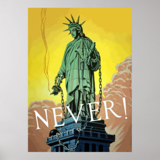Lady Liberty in Chains - Nie Poster