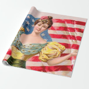 Lady Liberty Independence Geschenkpapier