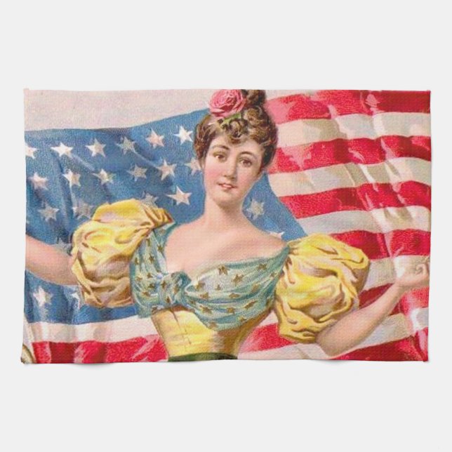 Lady Liberty Independence Handtuch (Horizontal)