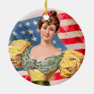 Lady Liberty Independence Keramikornament