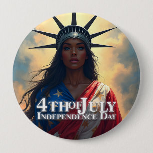 Lady Liberty neu interpretiert – Ein neues Gesicht Button
