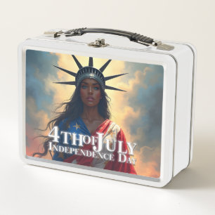 Lady Liberty neu interpretiert – Ein neues Gesicht Metall Brotdose