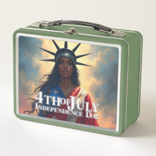 Lady Liberty neu interpretiert – Ein neues Gesicht Metall Brotdose