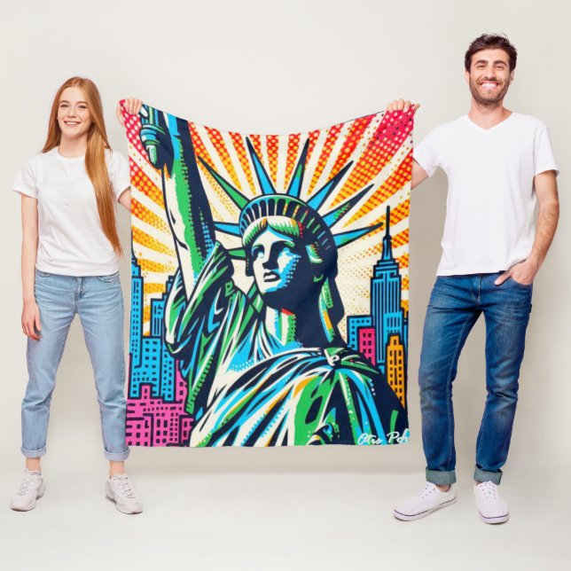 LADY LIBERTY-NYC GROOVE 2 FLEECEDECKE (Beispiel)