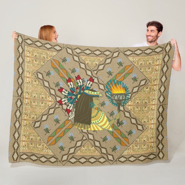 "Lady Liberty of the West" Fleece Blanket (Beispiel)