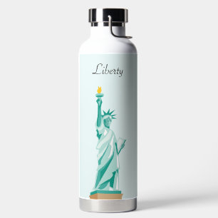 Lady Liberty on Light Sky Blue Trinkflasche