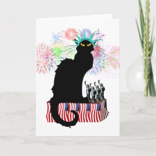 Lady Liberty - Patriotic Le Chat Noir Karte
