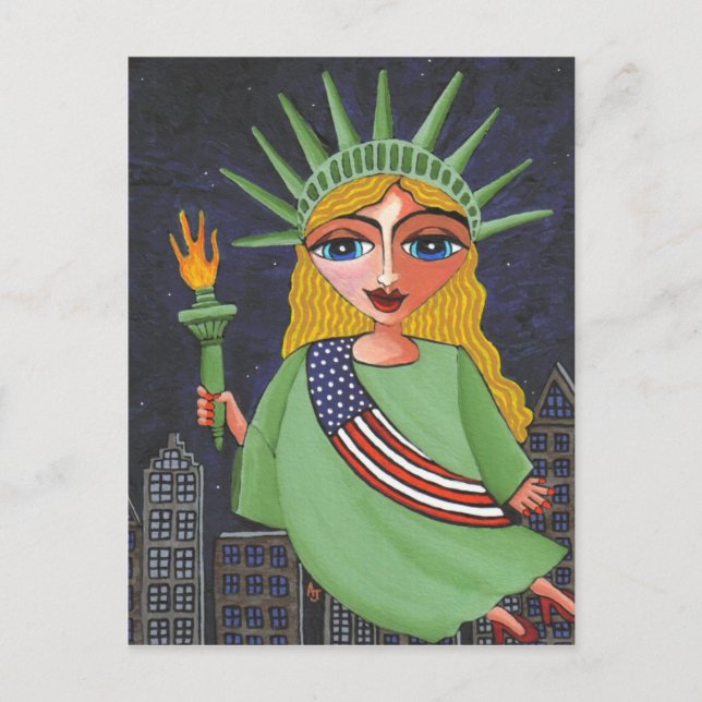 Lady Liberty - Postkarte (Vorderseite)