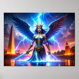 Lady Liberty Pro-Democracy USA Worth Saving Art Poster