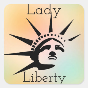 Lady Liberty Quadratischer Aufkleber