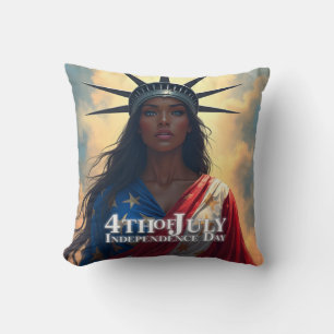 Lady Liberty Reimagined - Ein neues Gesicht der Fr Kissen