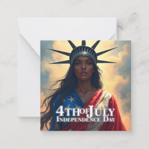 Lady Liberty Reimagined - Ein neues Gesicht der Fr Mitteilungskarte