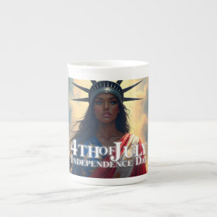 Lady Liberty Reimagined - Ein neues Gesicht der Fr Prozellantasse