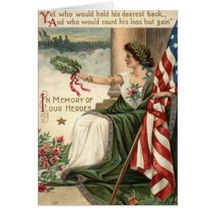 Lady Liberty Rose Soldiers unter US-Flagge