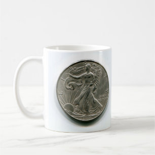 Lady Liberty Silver Dollar Kaffee Cup Kaffeetasse