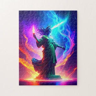 Lady Liberty stellt die Freiheiten unserer Nation Puzzle