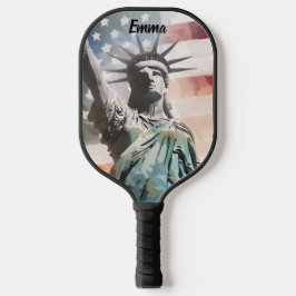 Lady Liberty und der Individuelle Name der amerika Pickleball Schläger