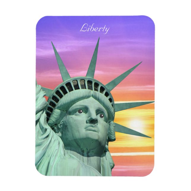 Lady Liberty und Sunrise Magnet (Vertikal)