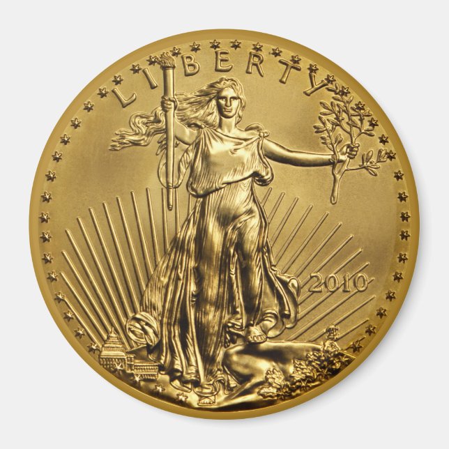 Lady Liberty US Gold Piece Magnet (Vorne)
