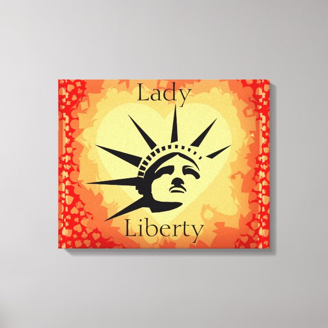 Lady Liberty Wrapped Canvas Leinwanddruck (Vorderseite)
