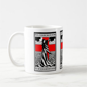 Lady Liberty WWI US Patriotic Poster 1918 Kaffeetasse
