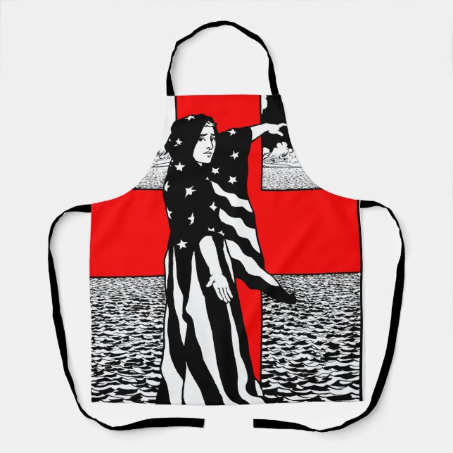 Lady Liberty WWI US Patriotic Poster 1918 Schürze (Vorderseite)