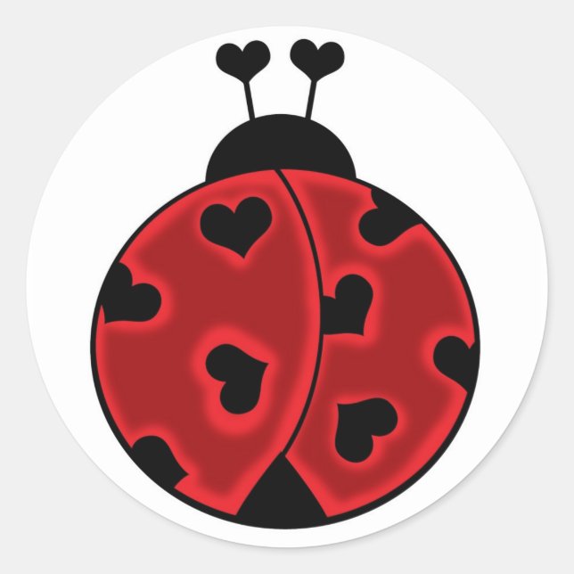 Lady Liebe Bug Stickers (Vorderseite)
