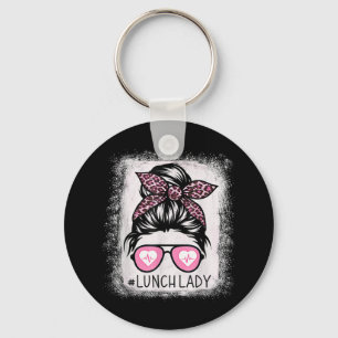 Lady Life gebleicht Shirts Pink Leopard Messy Schlüsselanhänger