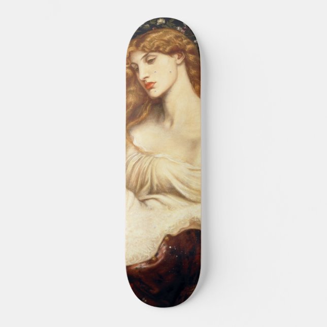Lady Lilith (Atemberaubende Schönheit mit langem R Skateboard (Vorderseite)