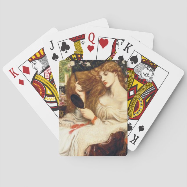 Lady Lilith (Atemberaubende Schönheit mit langem R Spielkarten (Rückseite)