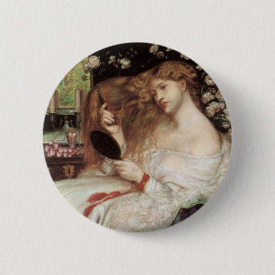 Lady Lilith von Rossetti, viktorianisches Porträt  Button