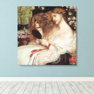 Lady Lilith von Rossetti, Vintager Viktorianischer Leinwanddruck
