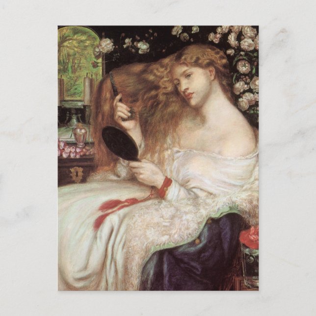 Lady Lilith von Rossetti, Vintager Viktorianischer Postkarte (Vorderseite)
