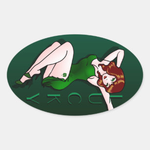 Lady Luck Aufkleber Glücksbringer Pin-up Aufkleber