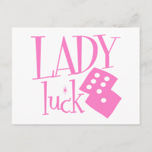 Lady Luck Dice Postkarte