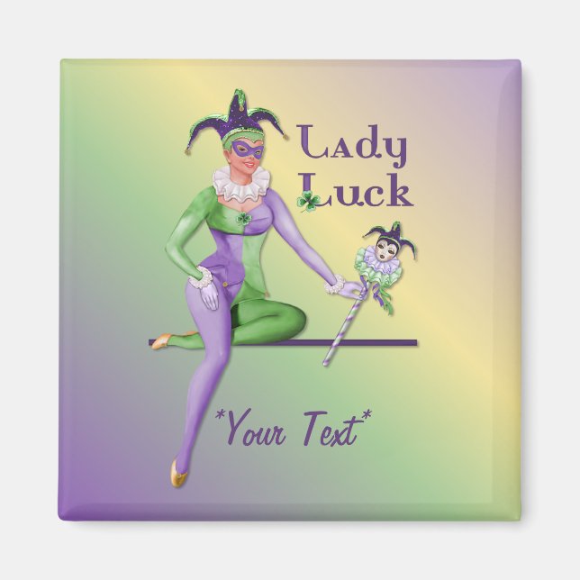 Lady Luck Harlequin Magnet (Vorne)