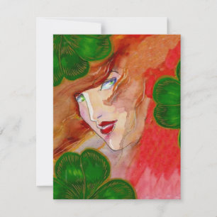 LADY LUCK IN CLOVER ST. PATRICK'S DAY PARTY INVITE EINLADUNG