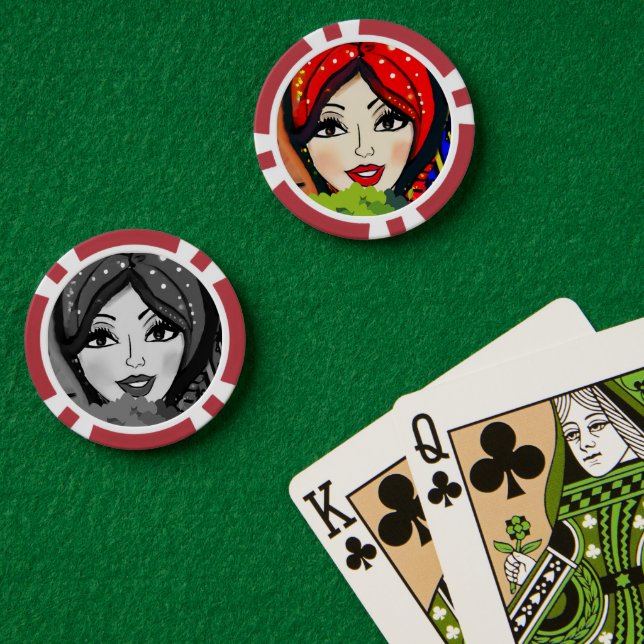 Lady Luck Spielabend  Pokerchips (Pokertisch (doppelt))