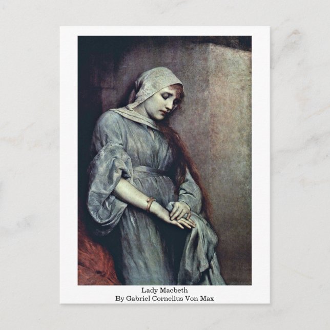 Lady Macbeth von Gabriel Cornelius Von Max Postkarte (Vorderseite)