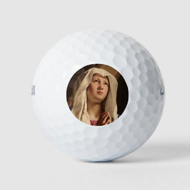 Lady Madonna Praying (Jungfrau Mary) (Christliche  Golfball (Vorderseite)