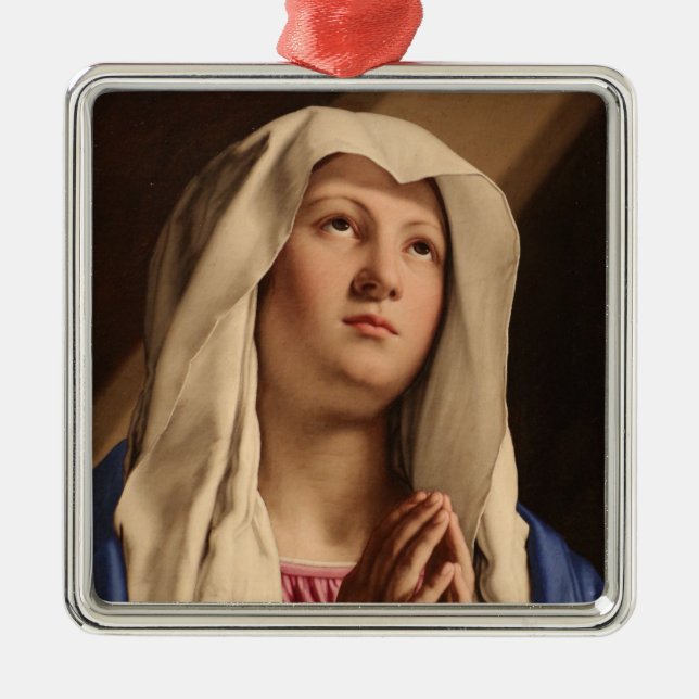 Lady Madonna Praying (Jungfrau Mary) (Christliche  Ornament Aus Metall (Vorne)