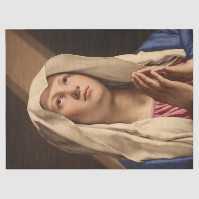 Lady Madonna Praying (Jungfrau Mary) (Christliche  Seidenpapier (Vorderseite)
