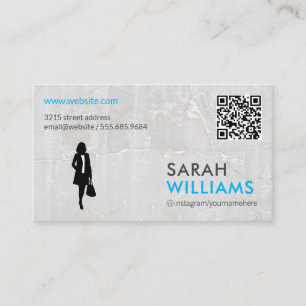 Lady   Marmor   QR-Code Visitenkarte