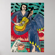 Lady Matisse mit Guitar & Coffee Cup