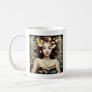 Lady Meditiert unter Wasser   Innere Ruhe Kaffeetasse